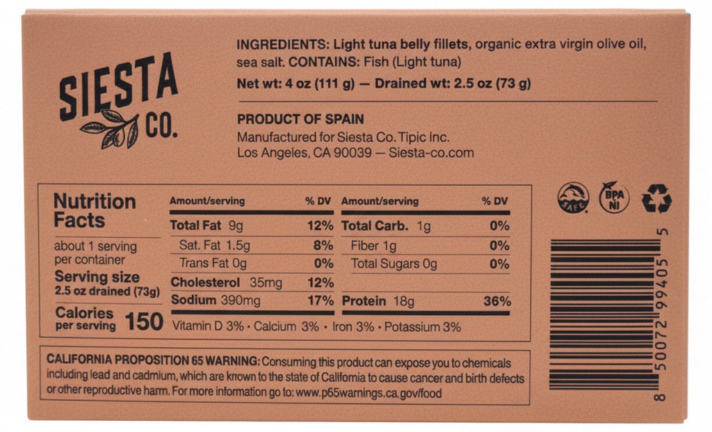 Light Tuna Belly in Olive Oil