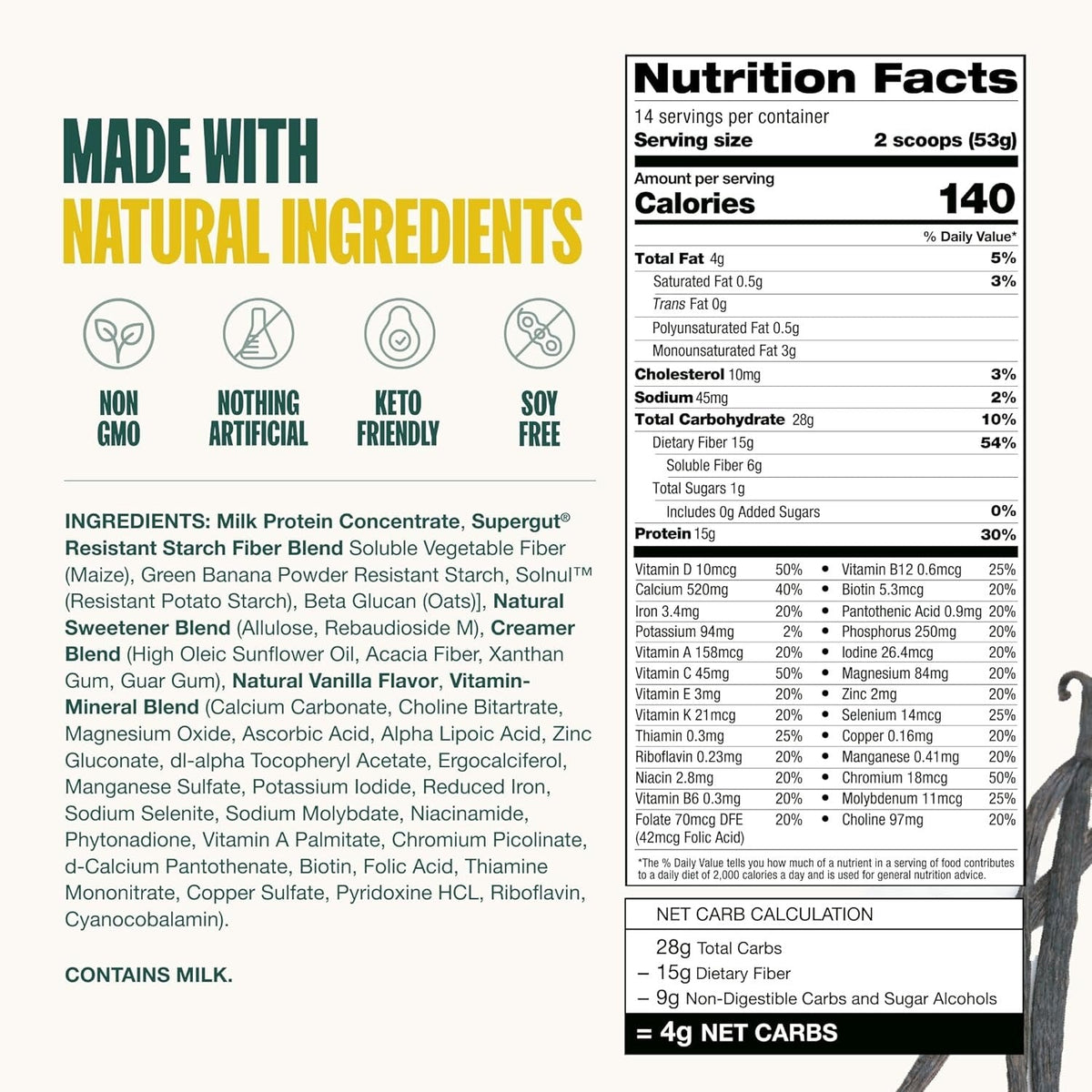 Vanilla The Gut Healthy Prebiotic Shake