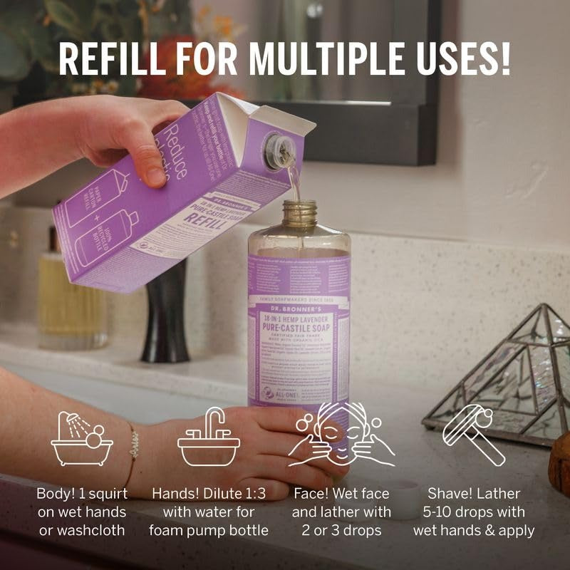 Pure-Castile Magic Soap Refill Carton - Lavender