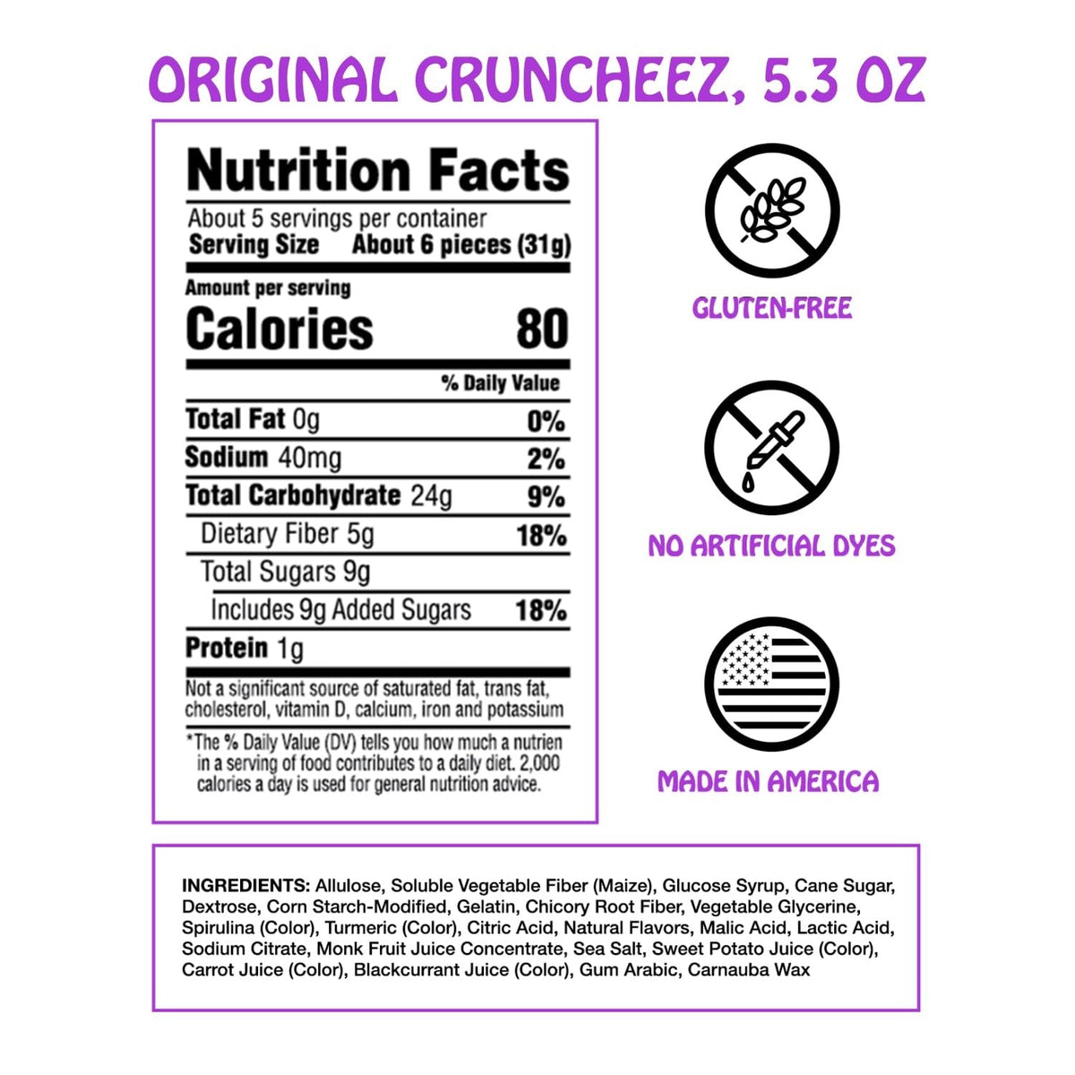 Original Gummy Cruncheez Candy