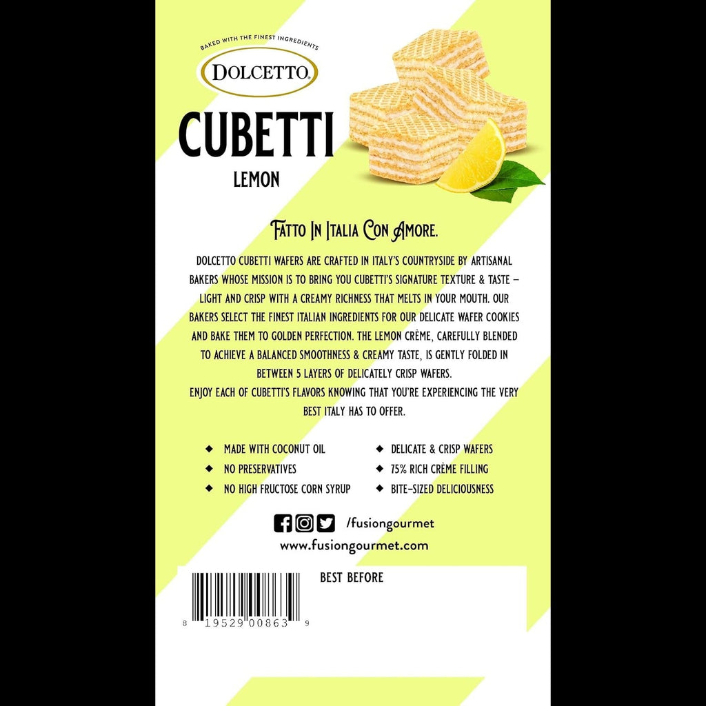 Cubetti Lemon Cream Wafers