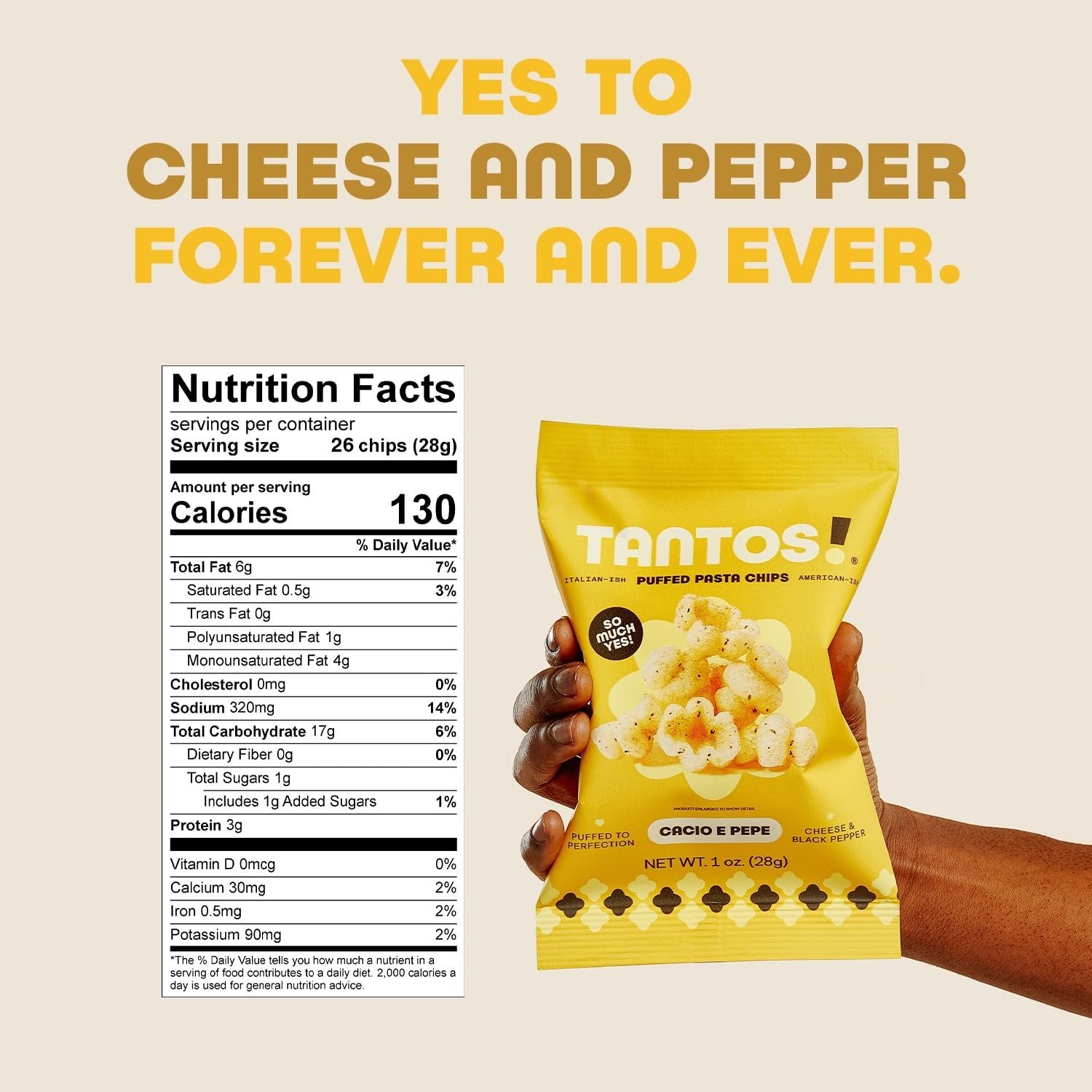 Puffed Pasta Chip - Cacio e Pepe Flavor