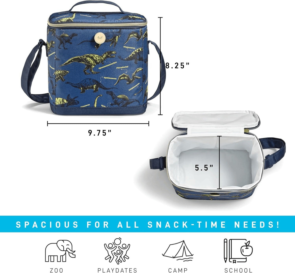 Cypress Repreve Bag - Navy Dinosaur