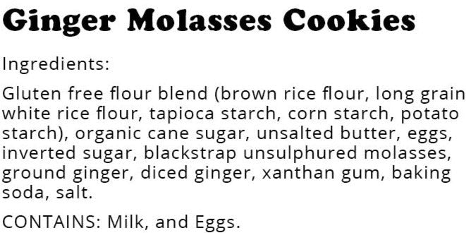 Ginger Molasses Gluten-Free Cookies