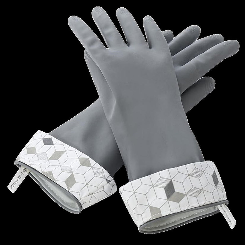 Splash Patrol Natural Latex Cleaning Gloves Grey Medium/Large