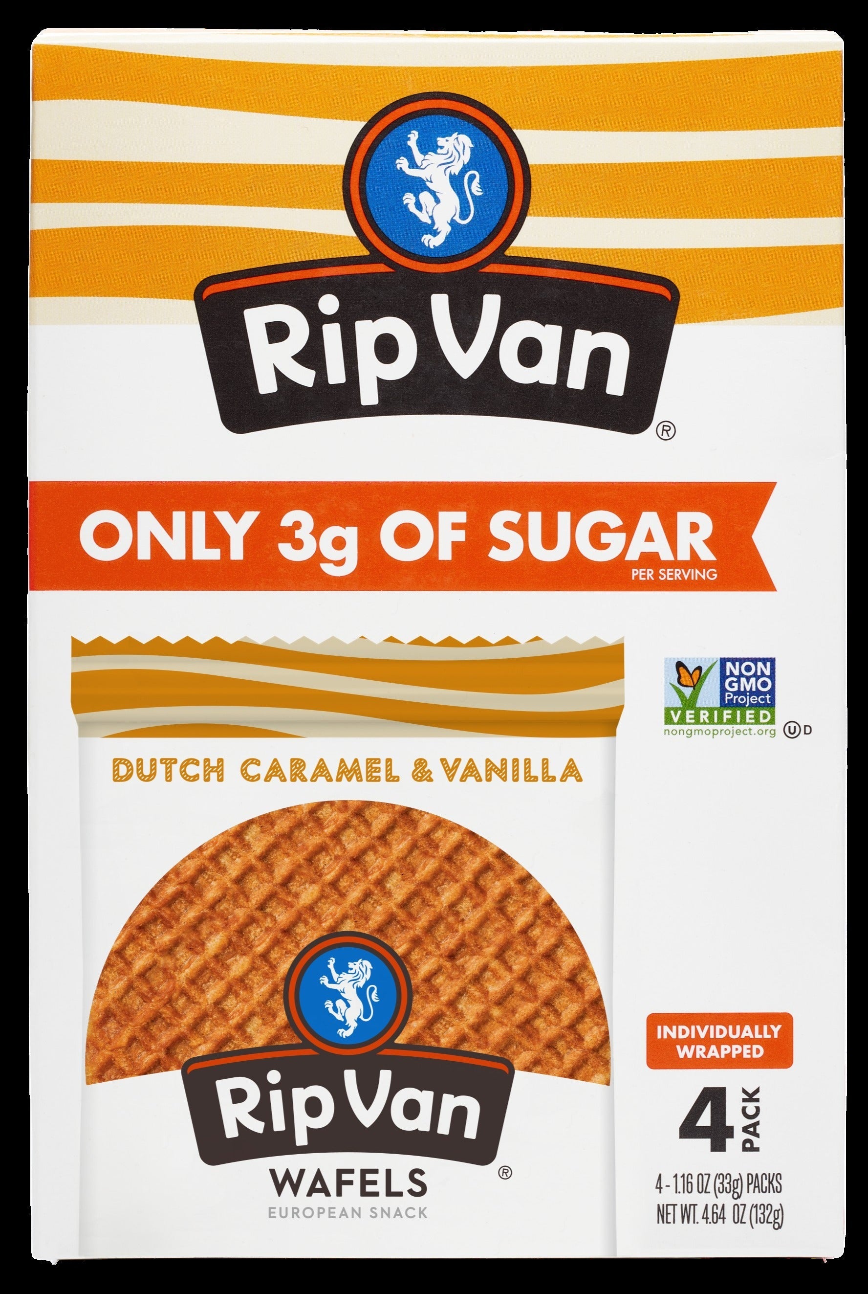 Dutch Caramel & Vanilla Wafels (4 pack)