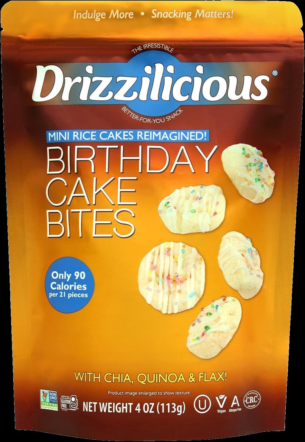 Birthday Cake Bites Mini Rice Crisp