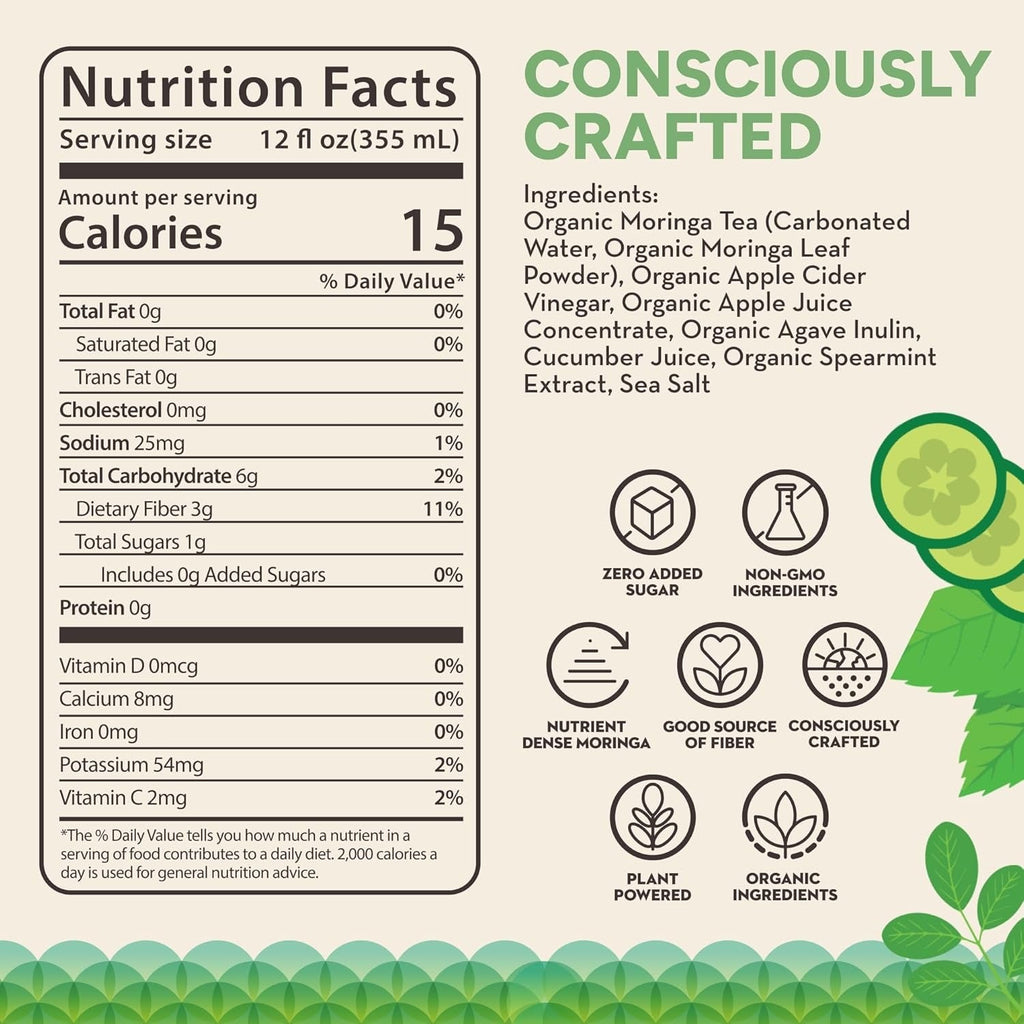 Cucumber + Mint Moringa Infusion (12 Pack)