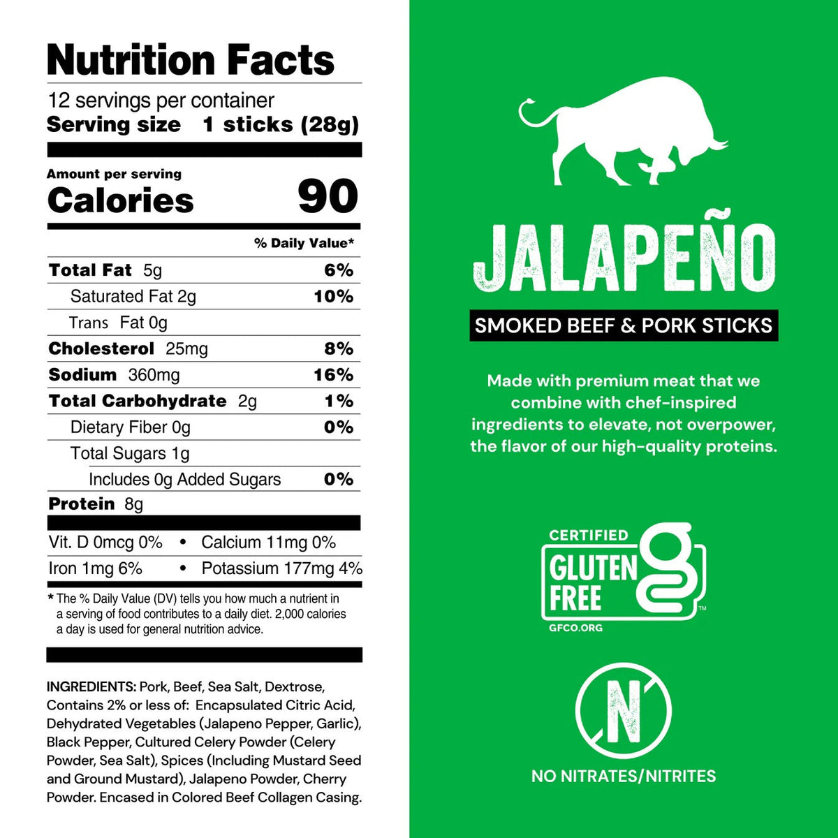 Jalapeno Cheddar Pork & Beef Stick (24 CT)