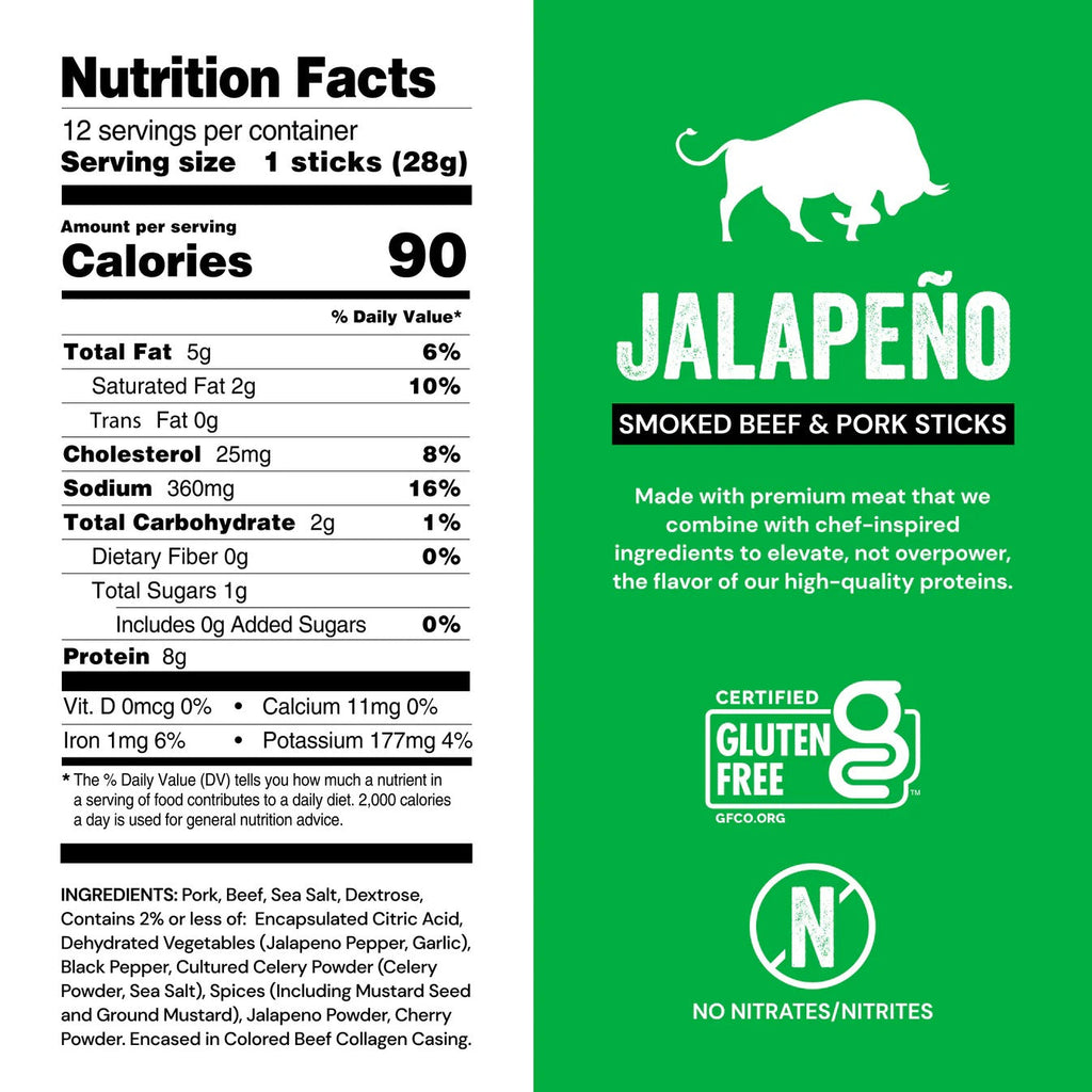 Jalapeno Cheddar Pork & Beef Stick (24 CT)