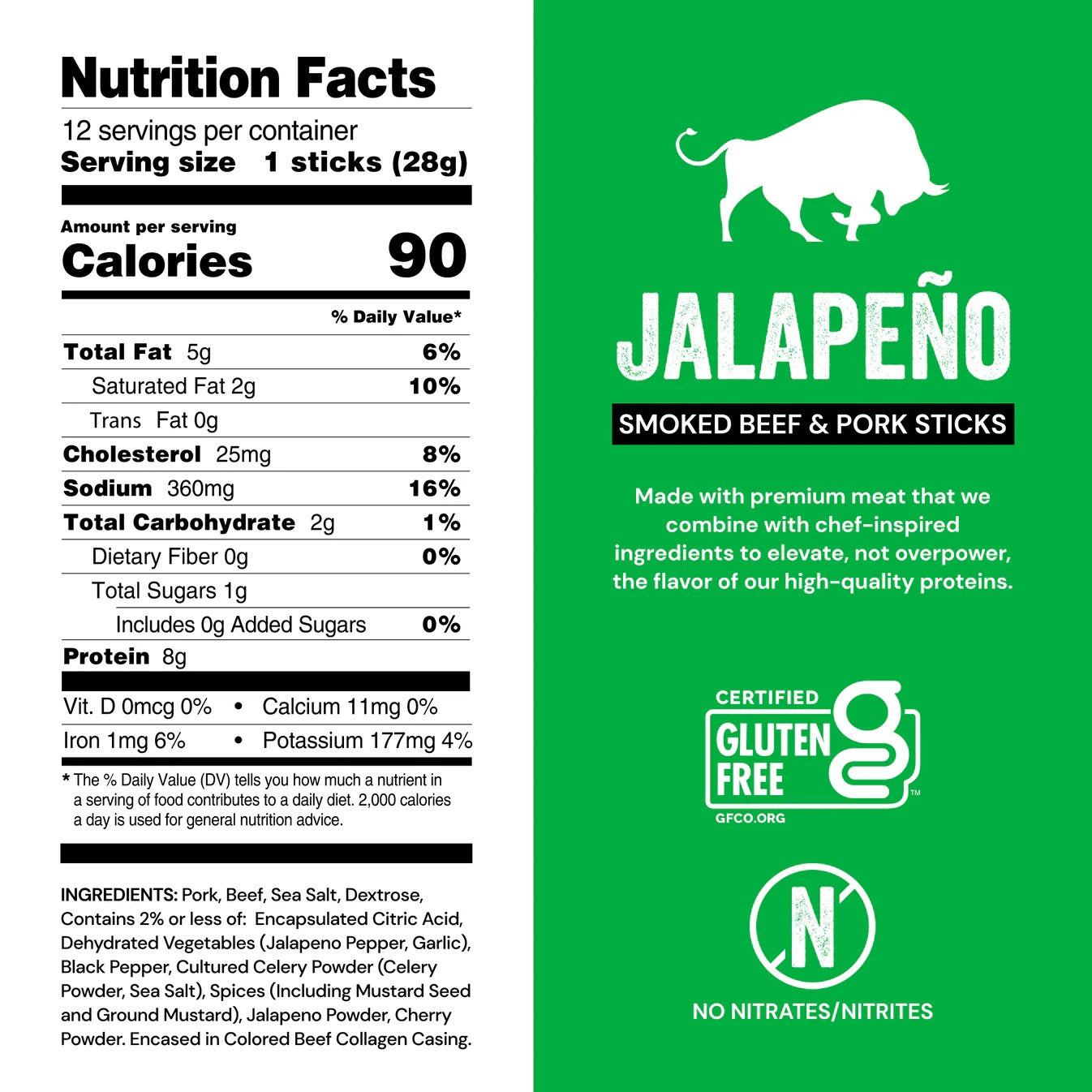Jalapeno Cheddar Pork & Beef Stick (24 CT)