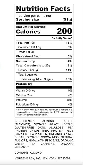 Caffeinated Protein Bars, Oatmeal Chocolate Chip (12 CT)