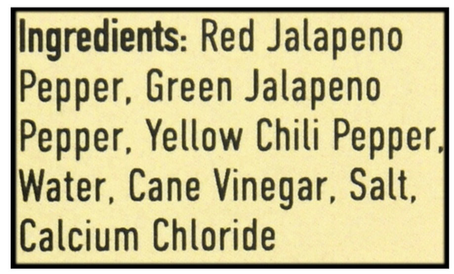 Sliced Tricolor Jalapenos
