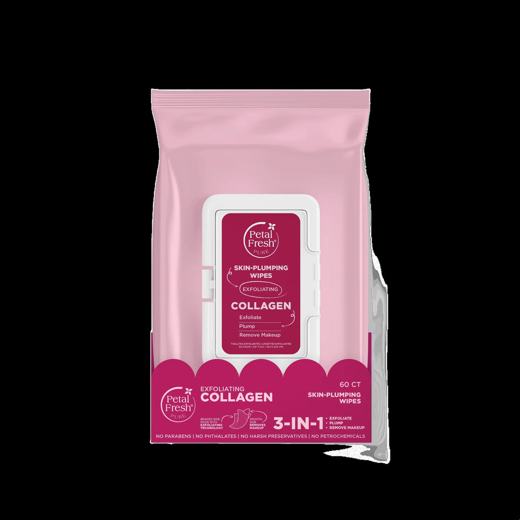 3-In-1 Skin Plumping Collagen Exfoliating Wipes (4 Pack)