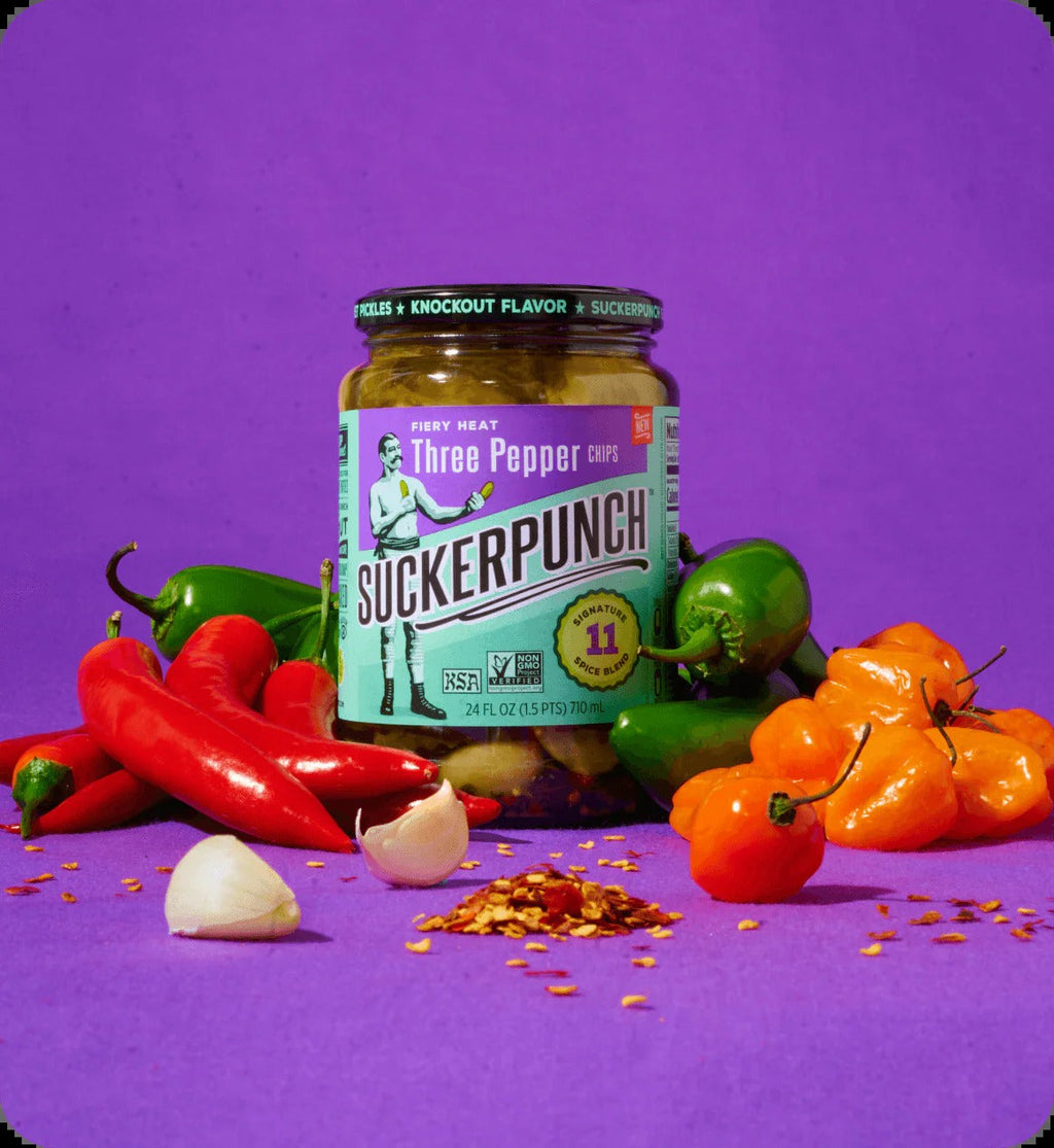 Fiery Heat Three Pepper Pickle Chips
