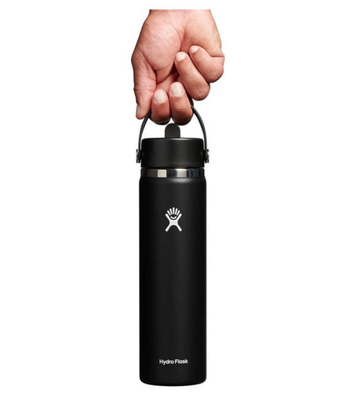 24oz Wide Flex Straw Cap - Black