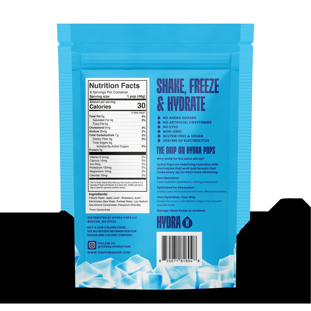 Electrolyte Freezer Pops - Strawberry (6 CT)