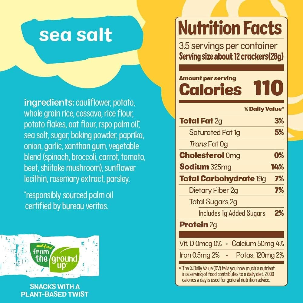 Sea Salt Cauliflower Snacking Crackers