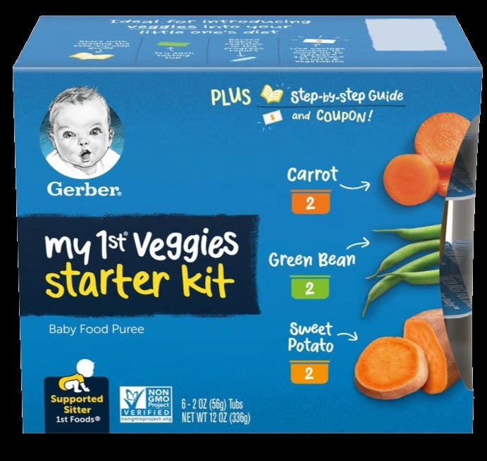 My 1st Veggies Starter Kit - Carrot, Green Bean & Sweet Potato (6 Pack)