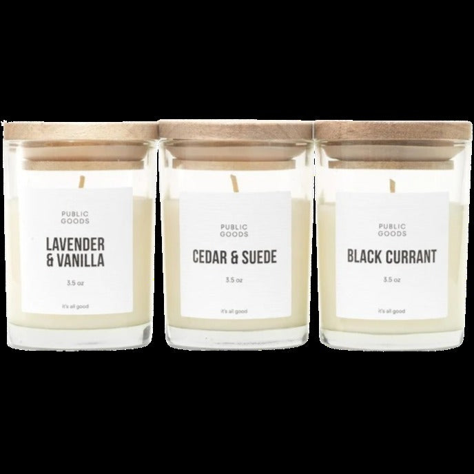 Candle Set Wooden Lids (3 Pack)