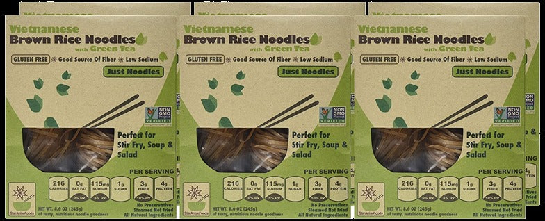 Vietnamese Brown Rice Noodles With Green Tea