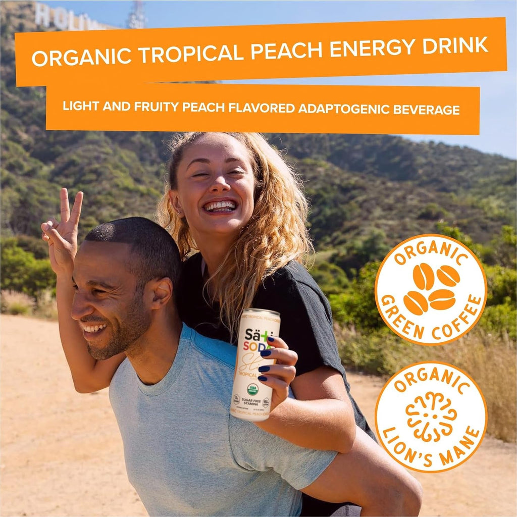 Organic Tropical Peach Soda (12 Pack)