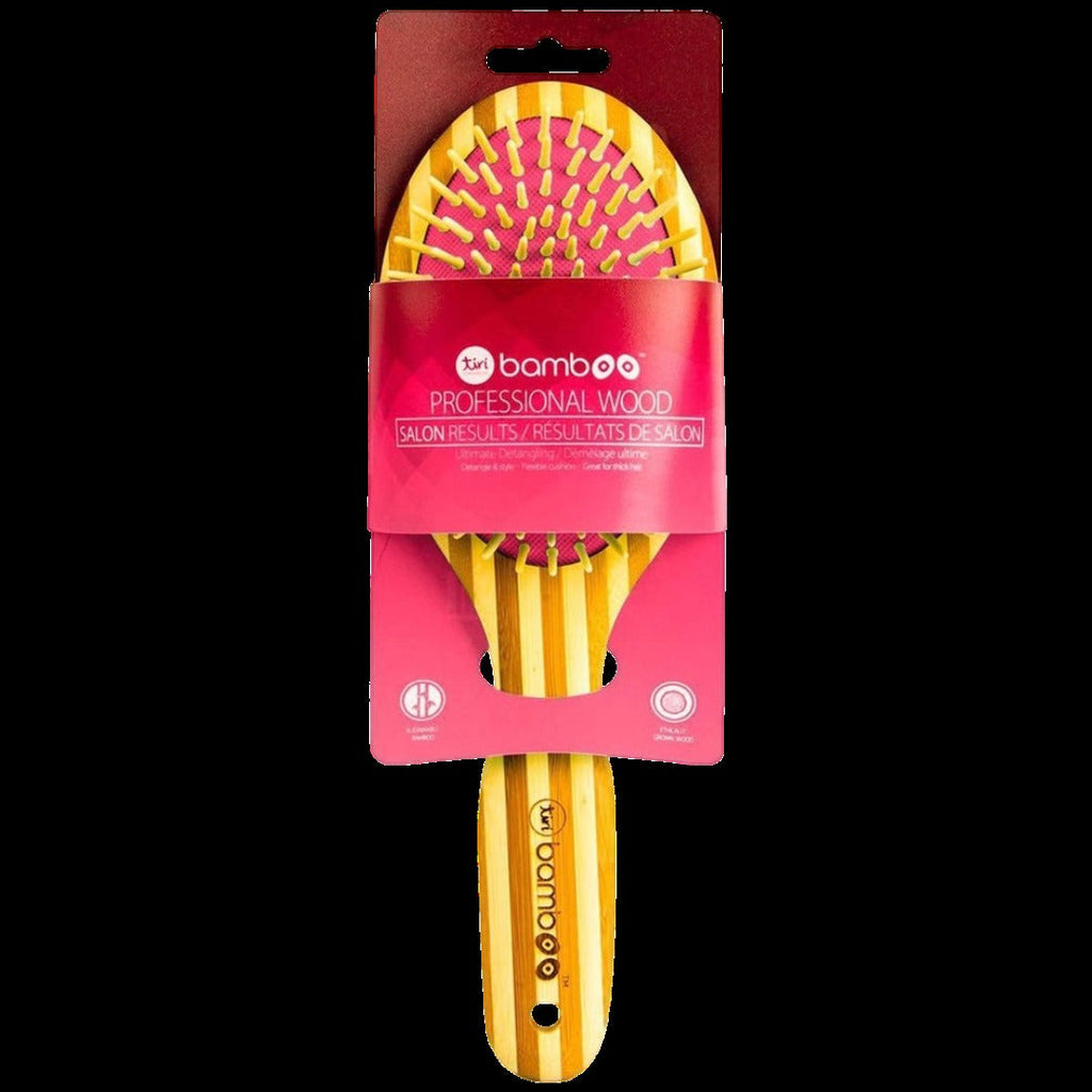 Sustainable Bamboo Brush With Natural Bristles - Orange