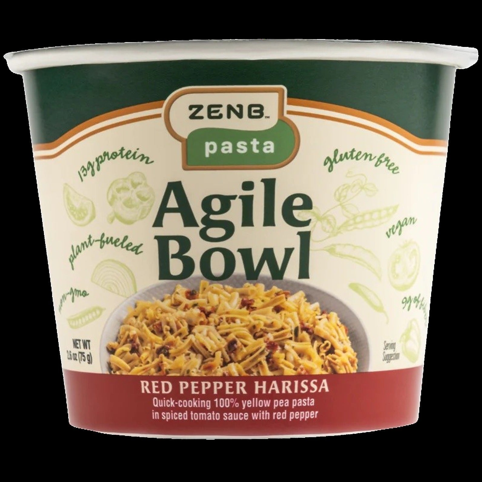 Red Pepper Harissa Pasta Agile Bowl