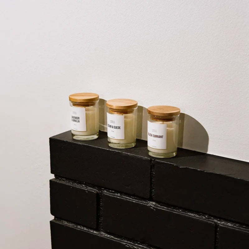 Candle Set Wooden Lids (3 Pack)