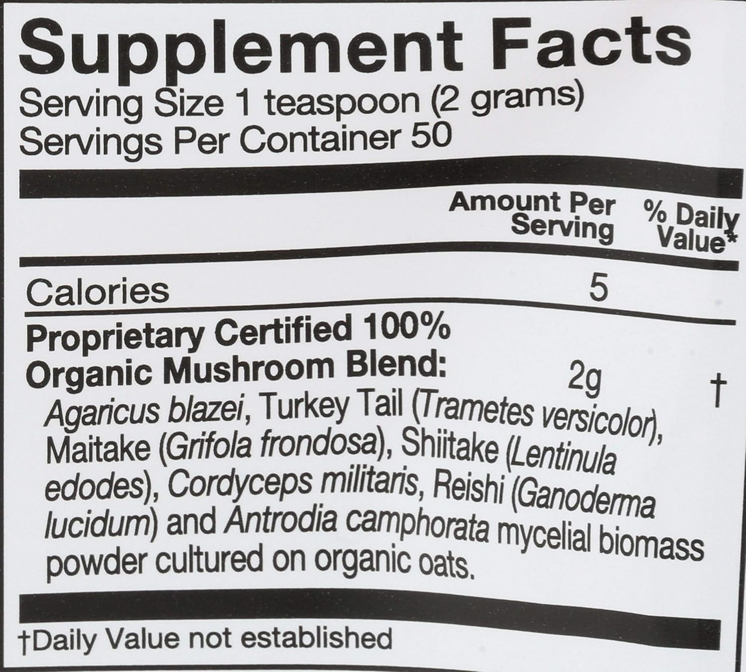 Organic Mushroom Nutrition Supplement Powder - Immune