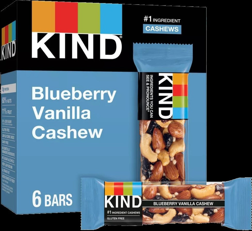 Blueberry Vanilla Cashew Bars 6Ct