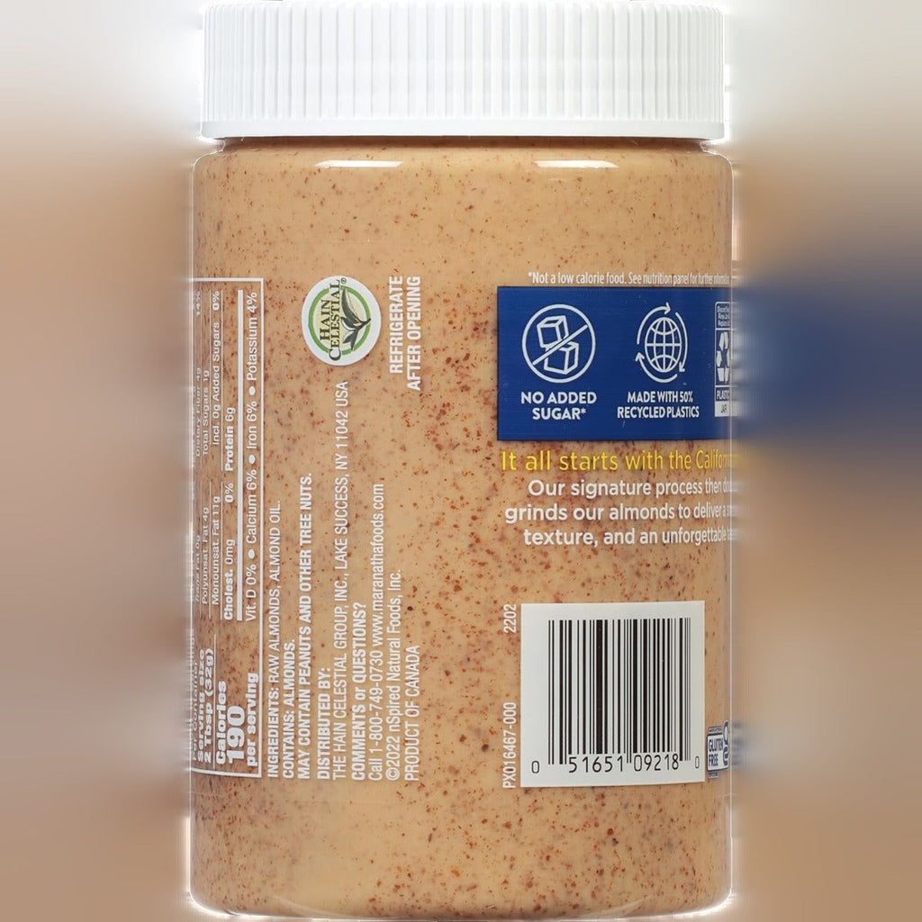 Natural Creamy Raw Almond Butter
