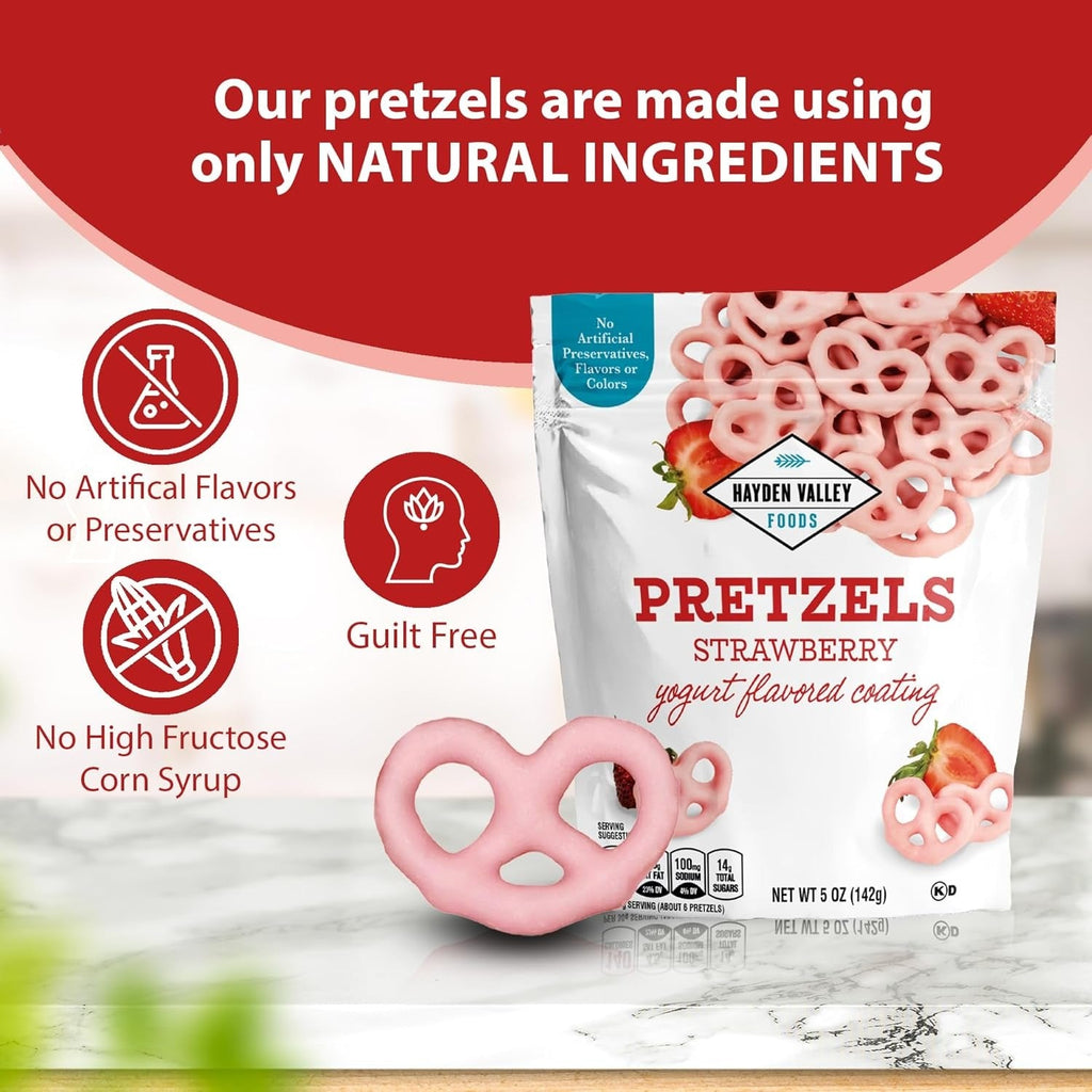 Strawberry Yogurt Pretzels