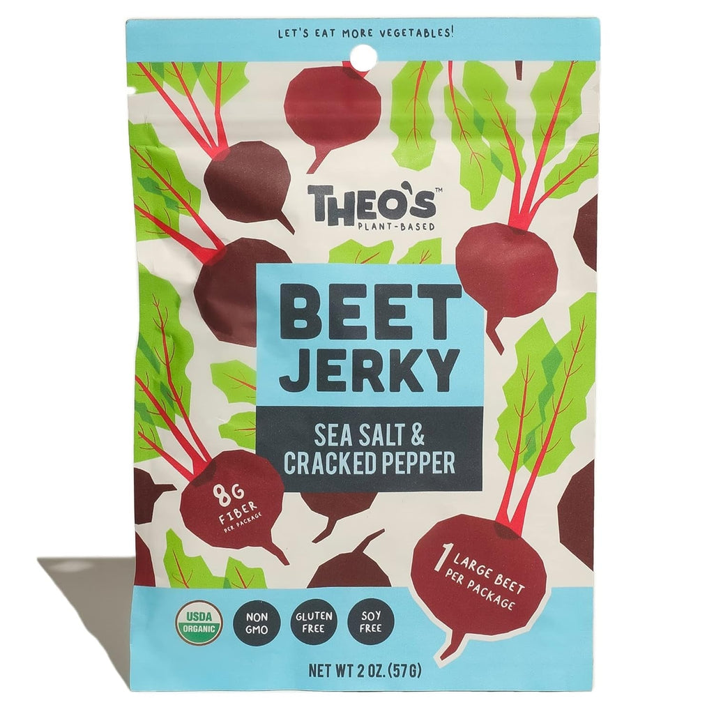 Sea Salt and Cracked Pepper Beet Jerky (6 Pack)