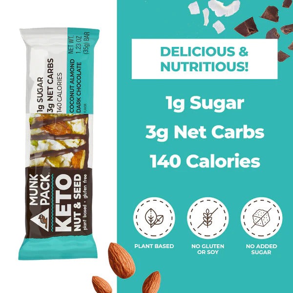 Nut & Seed Coconut Almond Dark Chocolate Bar (12 Pack)