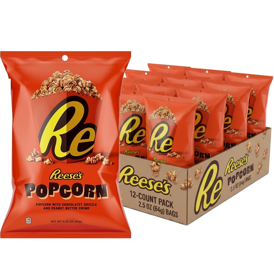 Peanut Butter Chocolate Popcorn (12 Pack)