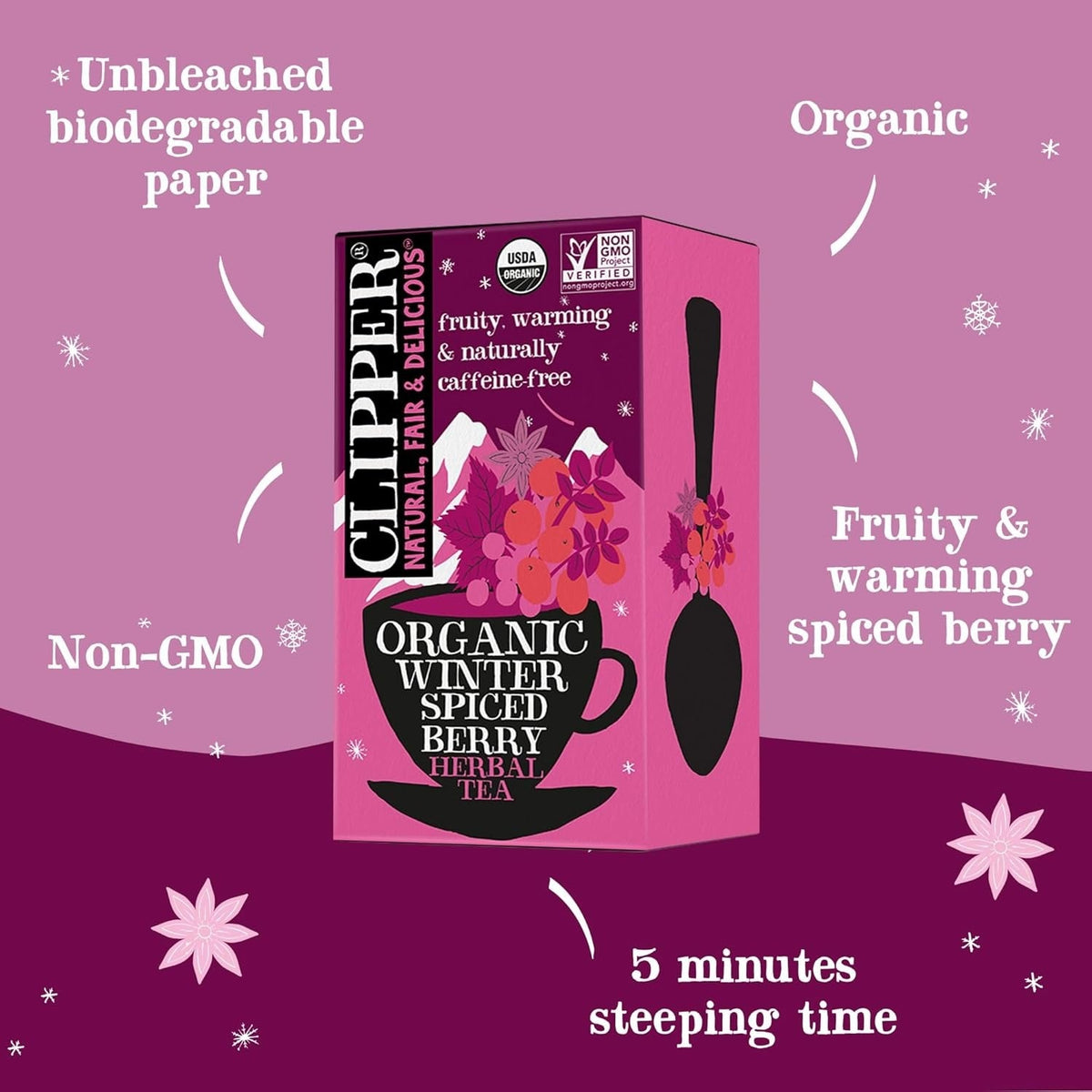 Organic Winter Spiced Berry Herbal Tea (20 CT)