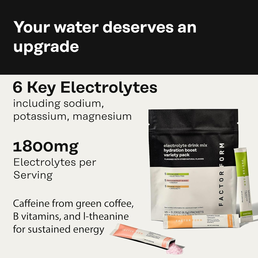 Hydration Boost Electrolyte Powder - Variety Pack (15 Packets)