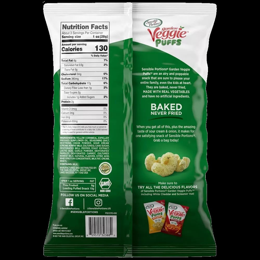 Sour Cream & Onion Veggie Puffs