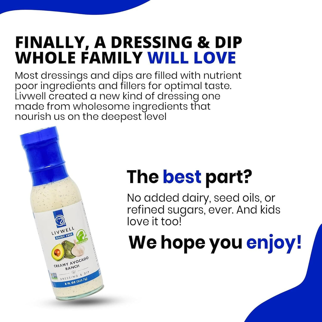Creamy Avocado Ranch Dairy-Free Dressing & Dip