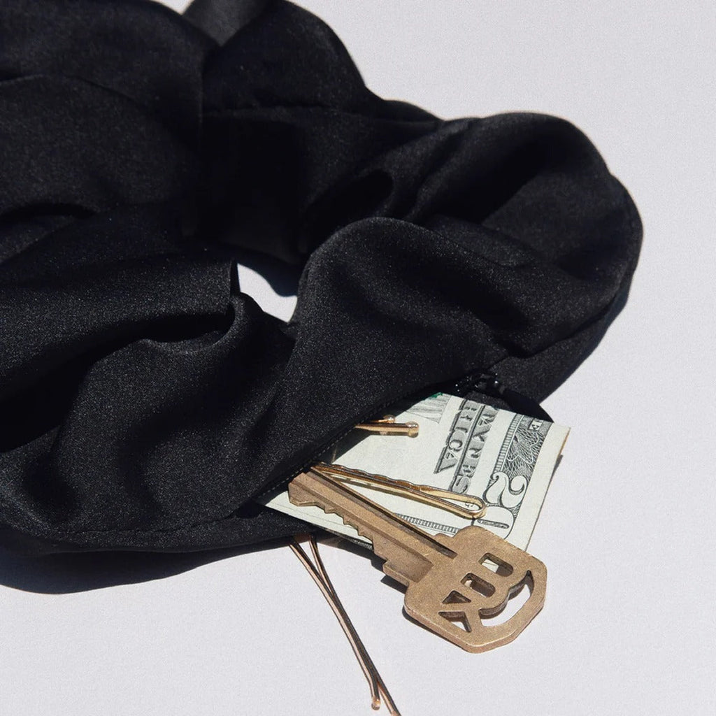 Hidden Pocket Scrunchie Hair Elastic