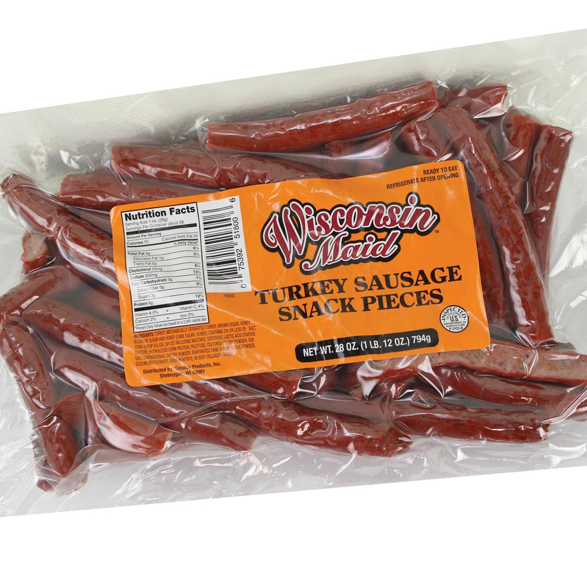 Turkey Sausage Snack Stick Pieces