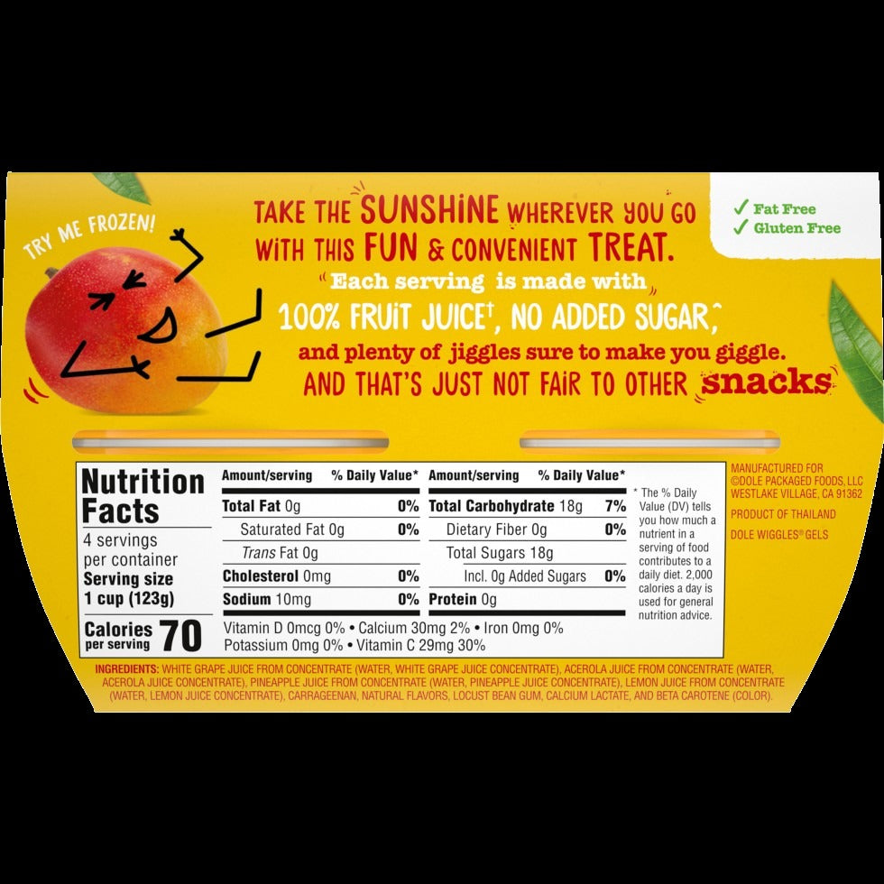 Pineapple Mango Wiggles Fruit Juice Gels (4 CT)