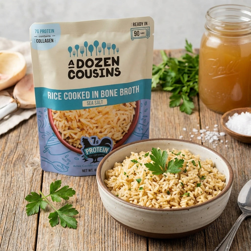RTE Rice Cooked in Bone Broth Sea Salt (6 Pack)