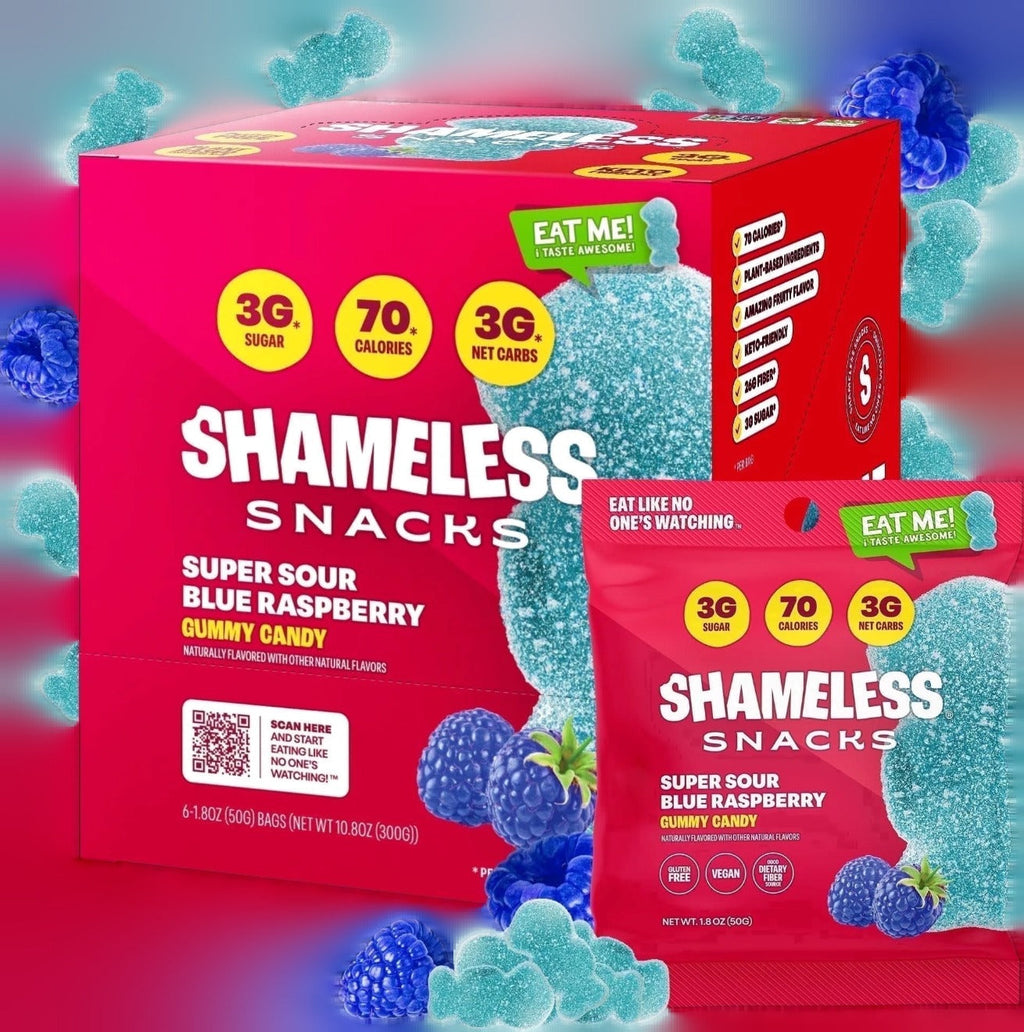 Super Sour Blue Raspberry Gummy Candy (6 CT)