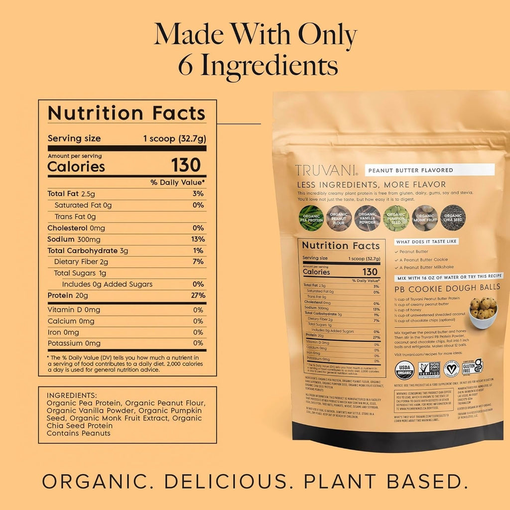 Organic Peanut Butter Plant-Based Protein