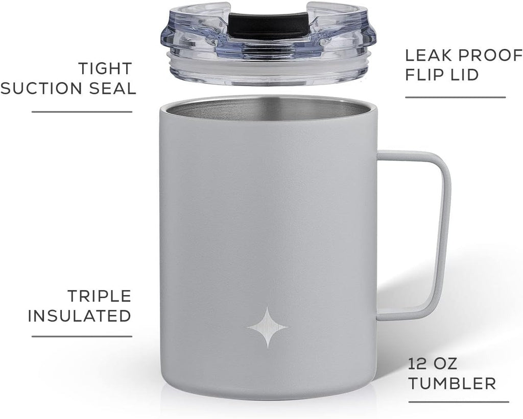 12oz Coffee Mug with Handle - Grey