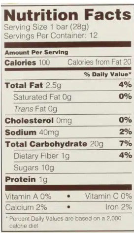 Gluten Free Fig Raspberry Bar (6 Ct)