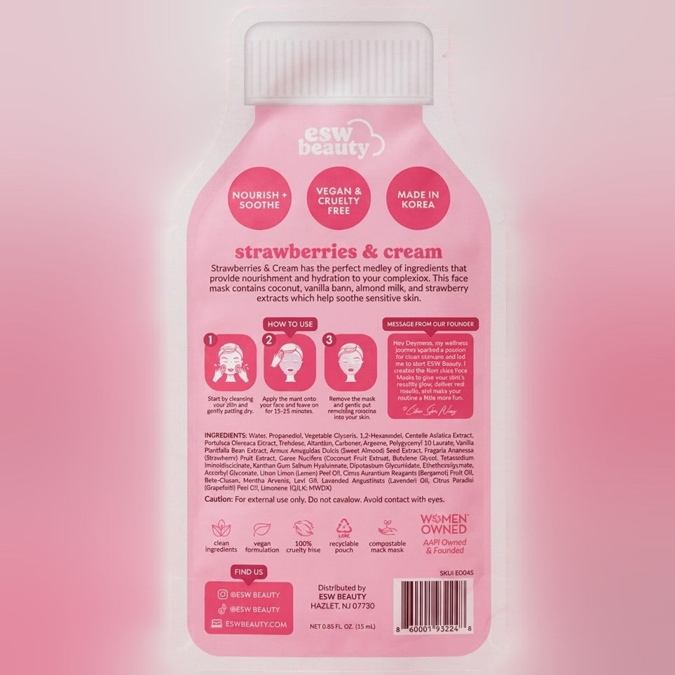 Mask Sheet Strawberry Cream (10 CT)