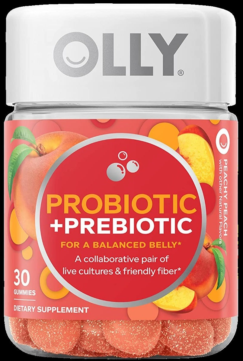 Probiotic & Prebiotic Gummies Peach 30Ct